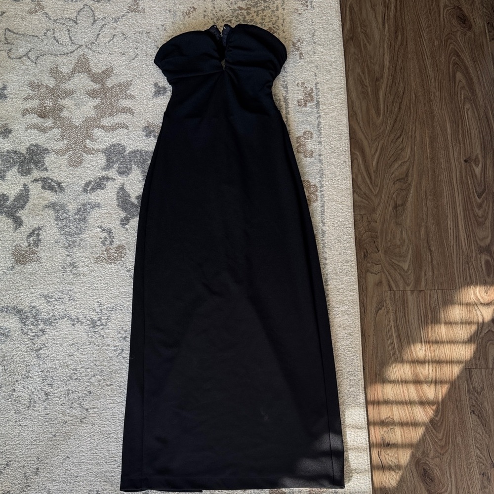 Zara Strapless Black Maxi Dress